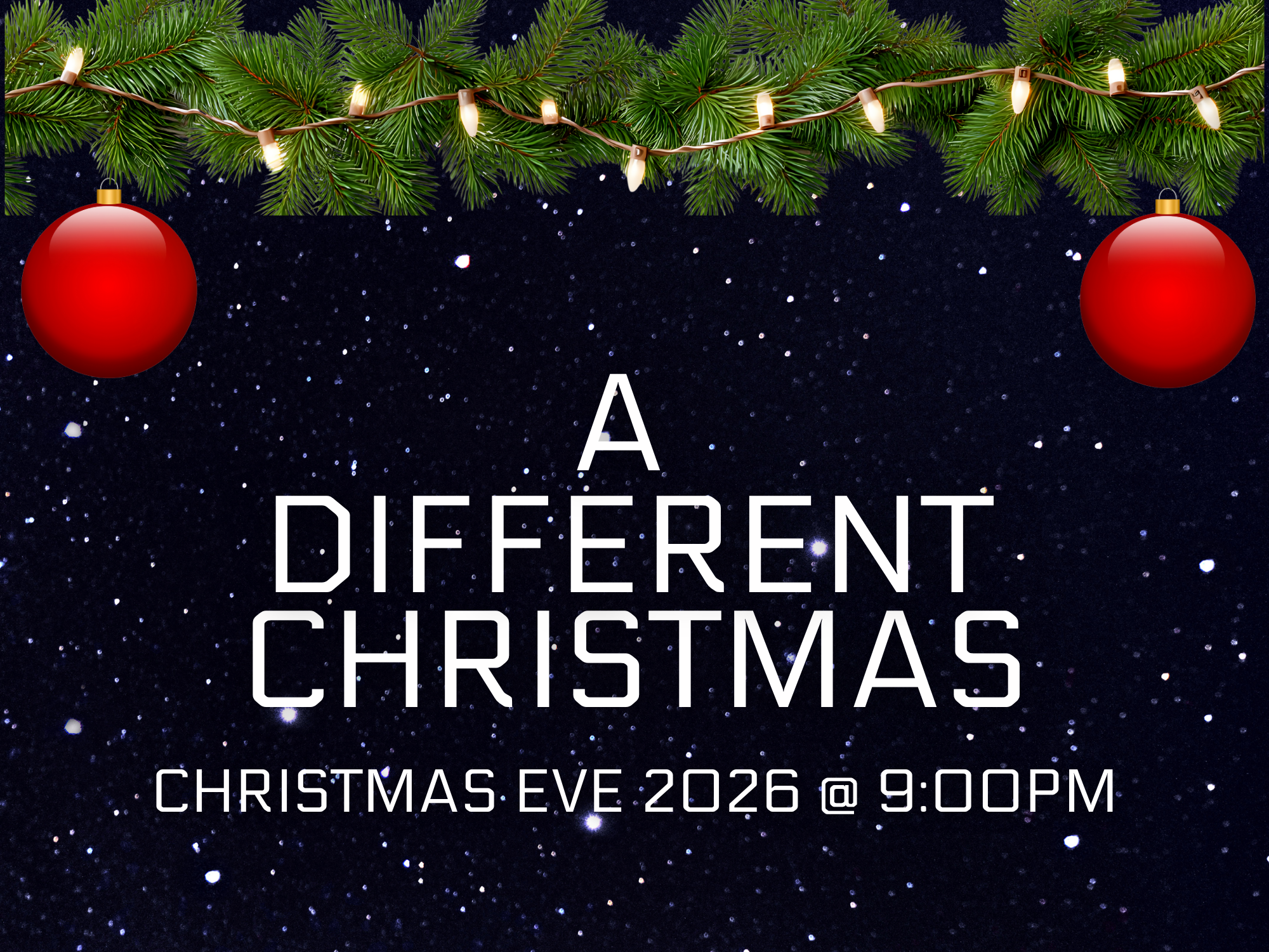 2026 Christmas Eve - A Different Christmas Program Logo - Timed